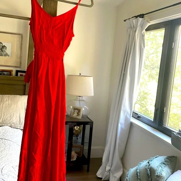 Vince Camuto | Dresses | Size Sm Vince Camuto Tomato Red Dresstie On Waist  To Make It Fit Your Way | Poshmark